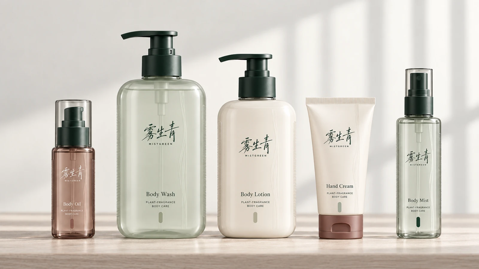 雾生青包装早期方案,纸张与材质表现尚未统一