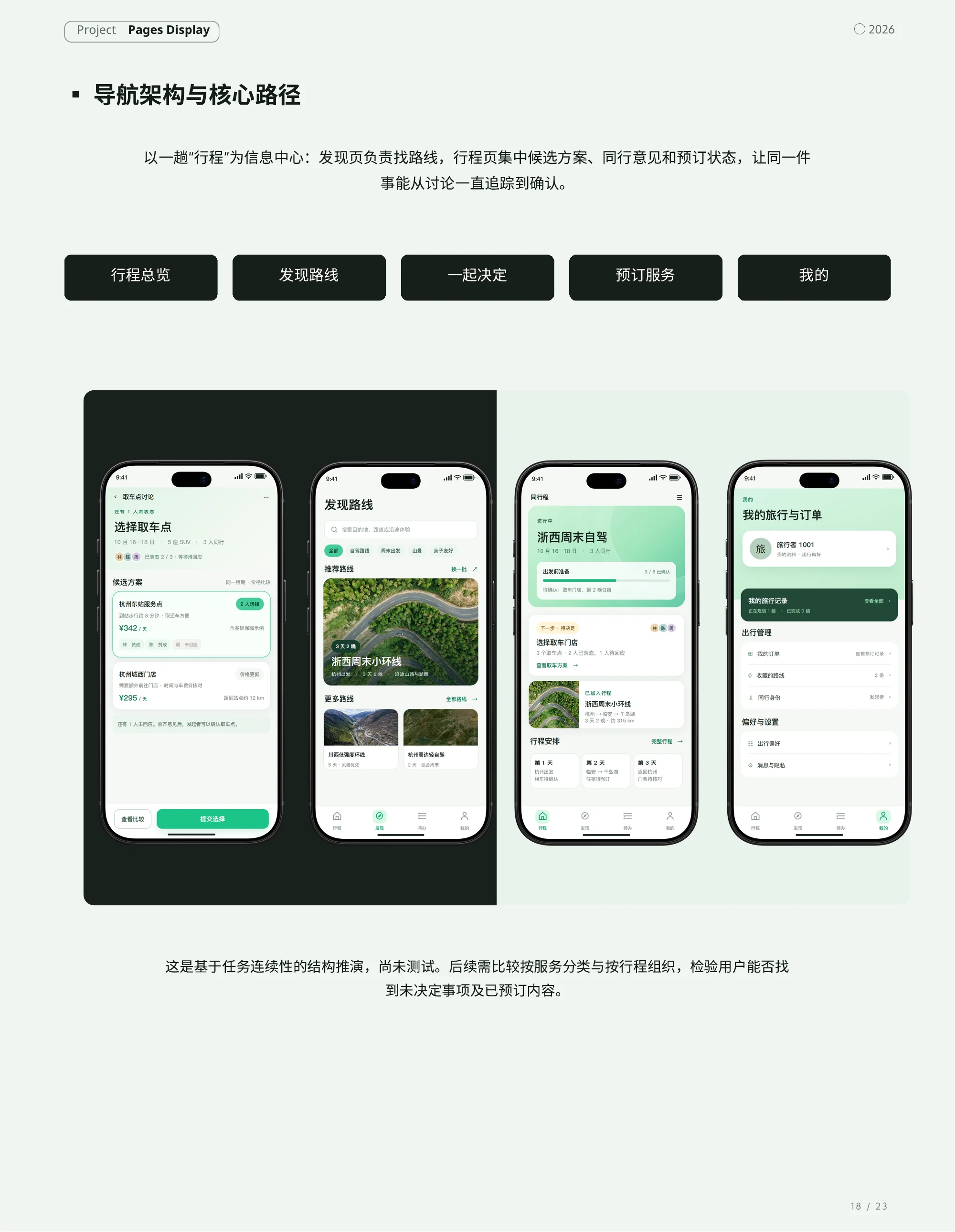 同行程作品集：导航架构